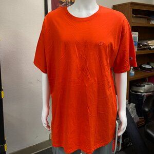 Champion Orange One-Point Logo Short Sleeve T-Shirt Men's US Size 2XL